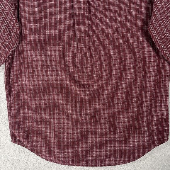 Territory Ahead Flannel Shirt Men’s Size L Burgundy White Textured - Picture 14 of 16